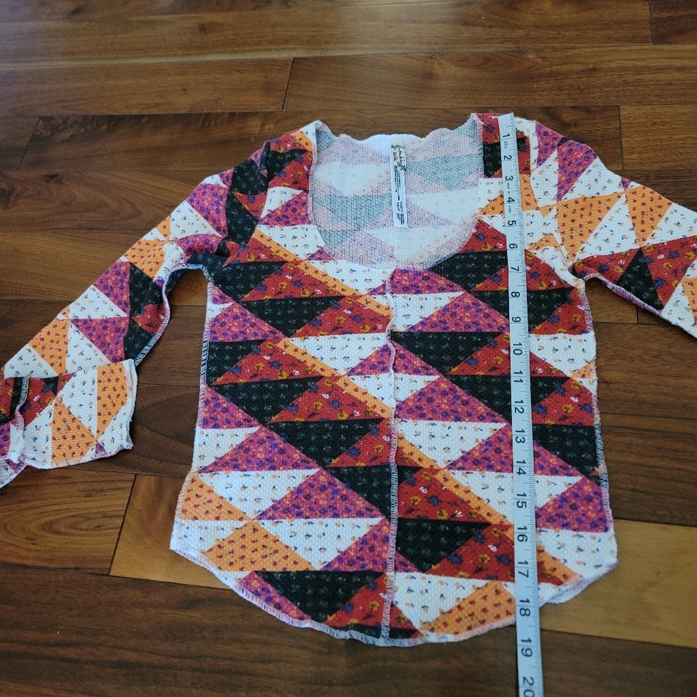 Free People Intimately, Cropped Patchwork Thermal… - image 7